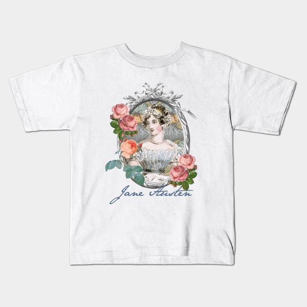 Jane Austen Kids T-Shirt by White B Gifts